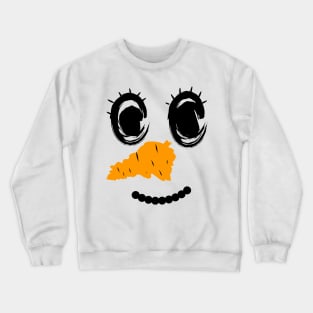 Happy Snowman Face Crewneck Sweatshirt